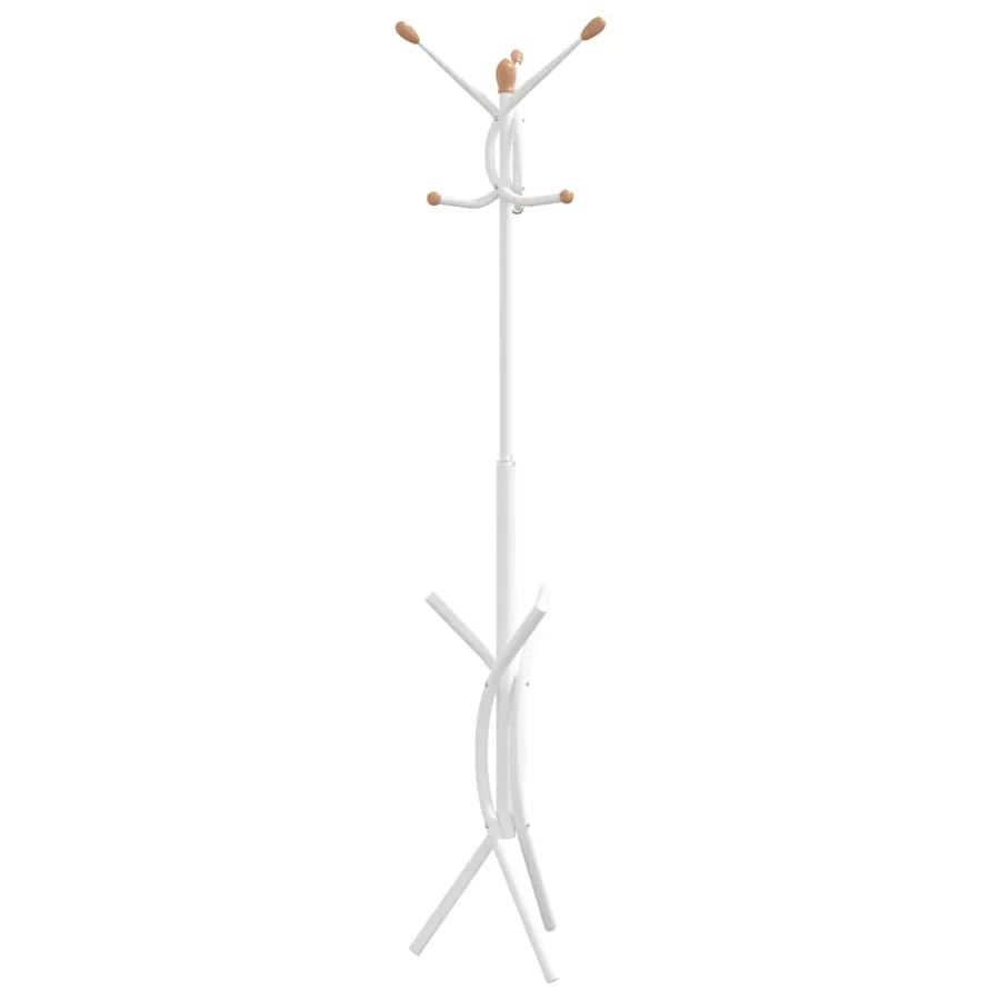 Porte-manteau blanc 176 cm fer enduit de poudre - 4