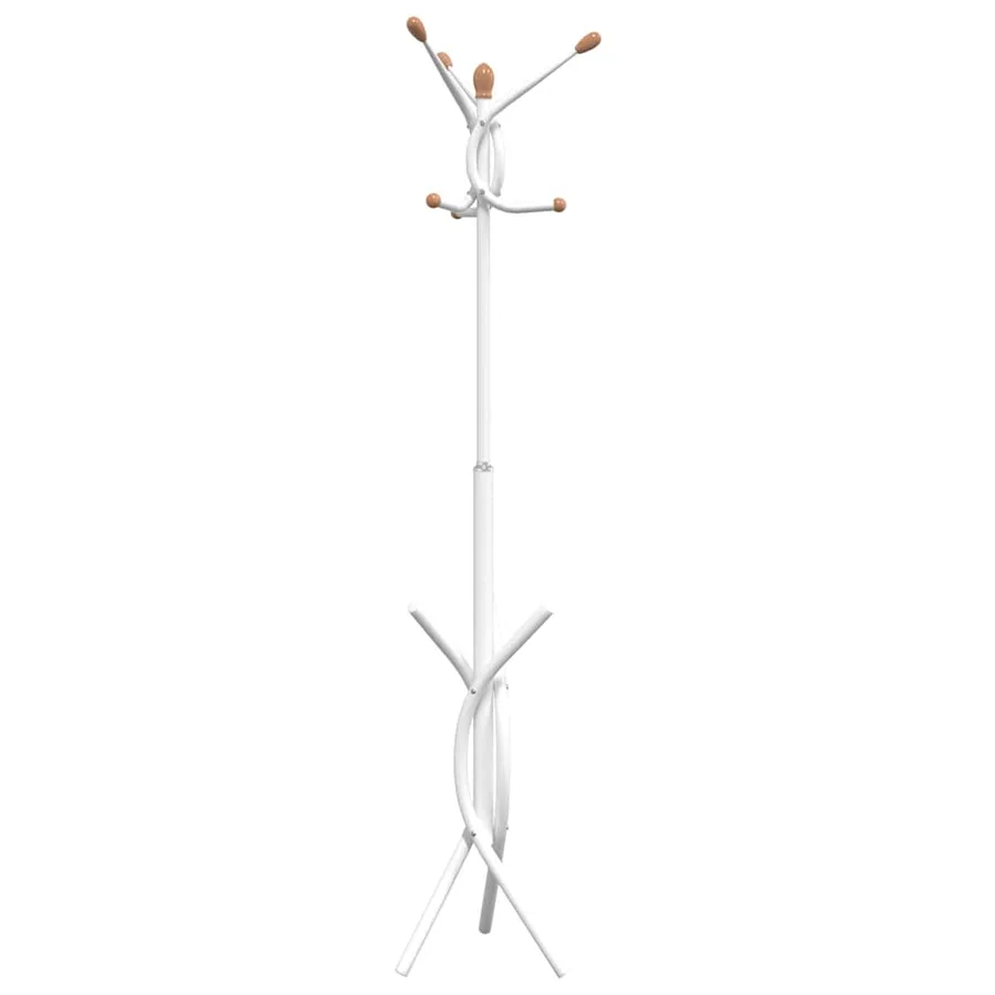 Porte-manteau blanc 176 cm fer enduit de poudre - 5