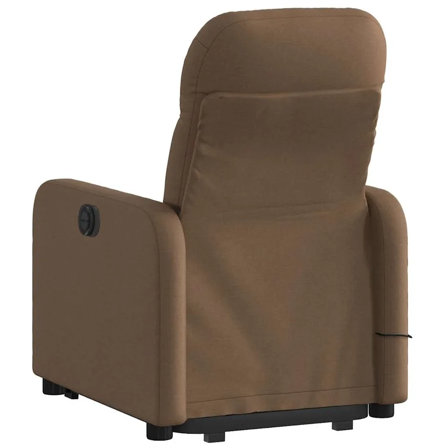 Fauteuil inclinable de massage électrique Marron Tissu - 5