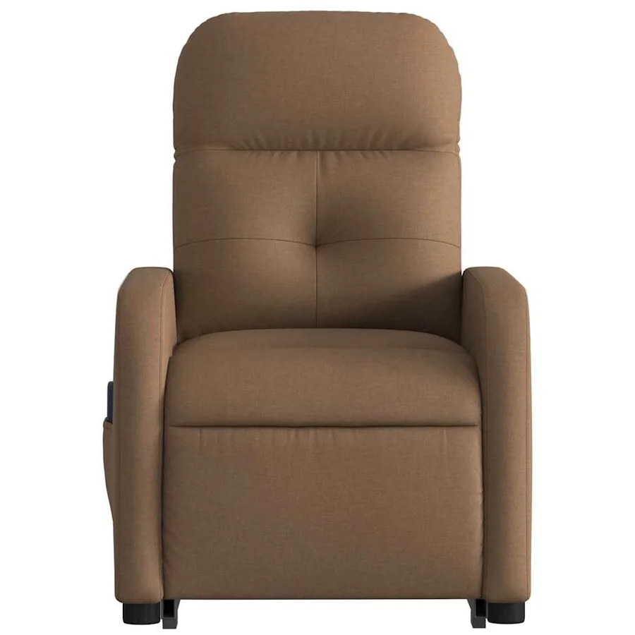 Fauteuil inclinable de massage électrique Marron Tissu - 9