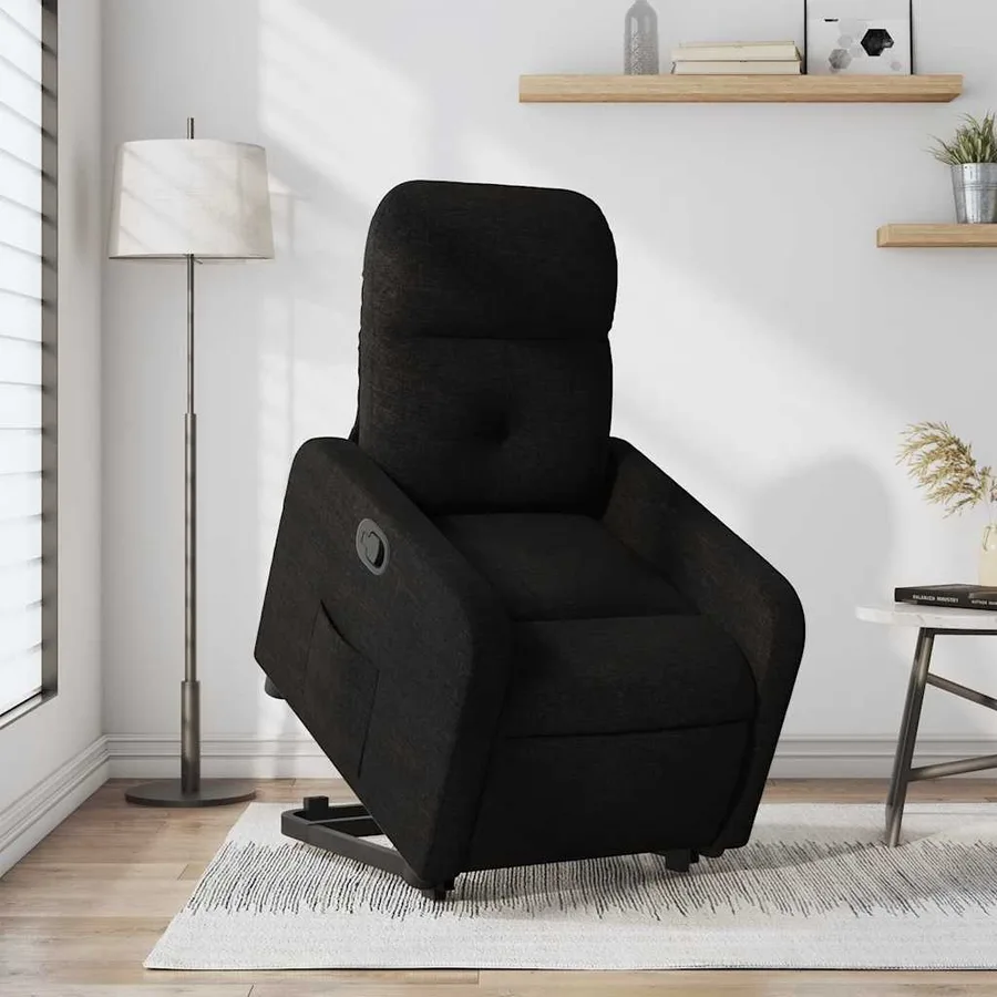 Fauteuil inclinable noir tissu - 16