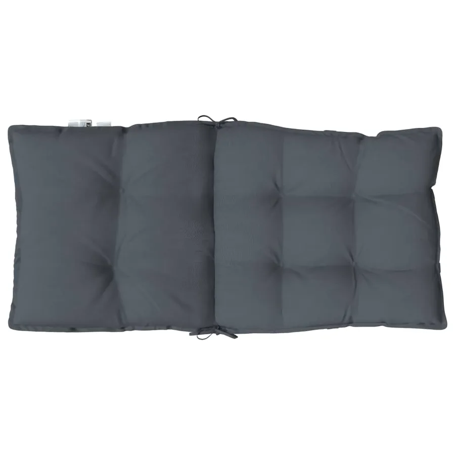 Coussins de chaise à dossier bas lot de 4 anthracite - 7