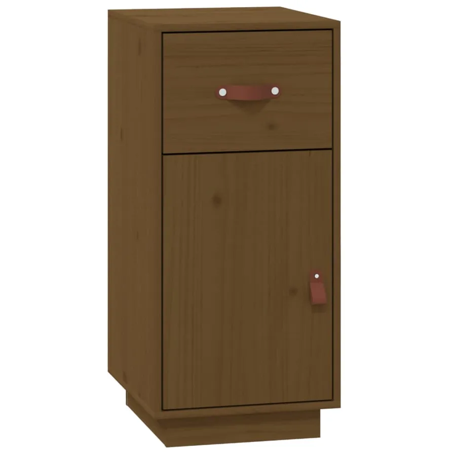 Buffet Marron miel 34x40x75 cm Bois massif de pin - 2
