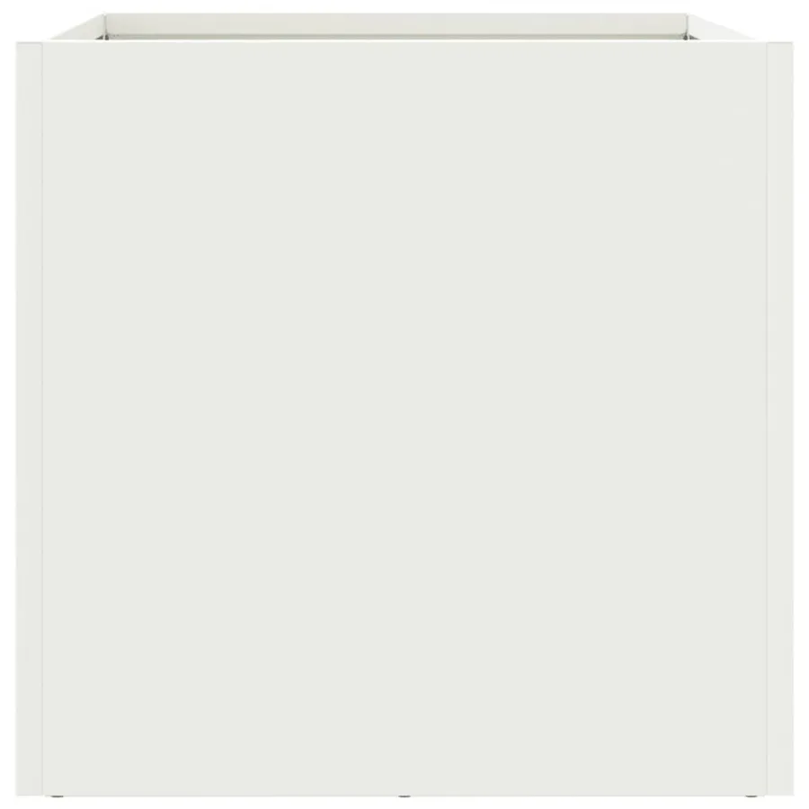 Jardinières 2 pcs blanc 32x30x29 cm acier - 6