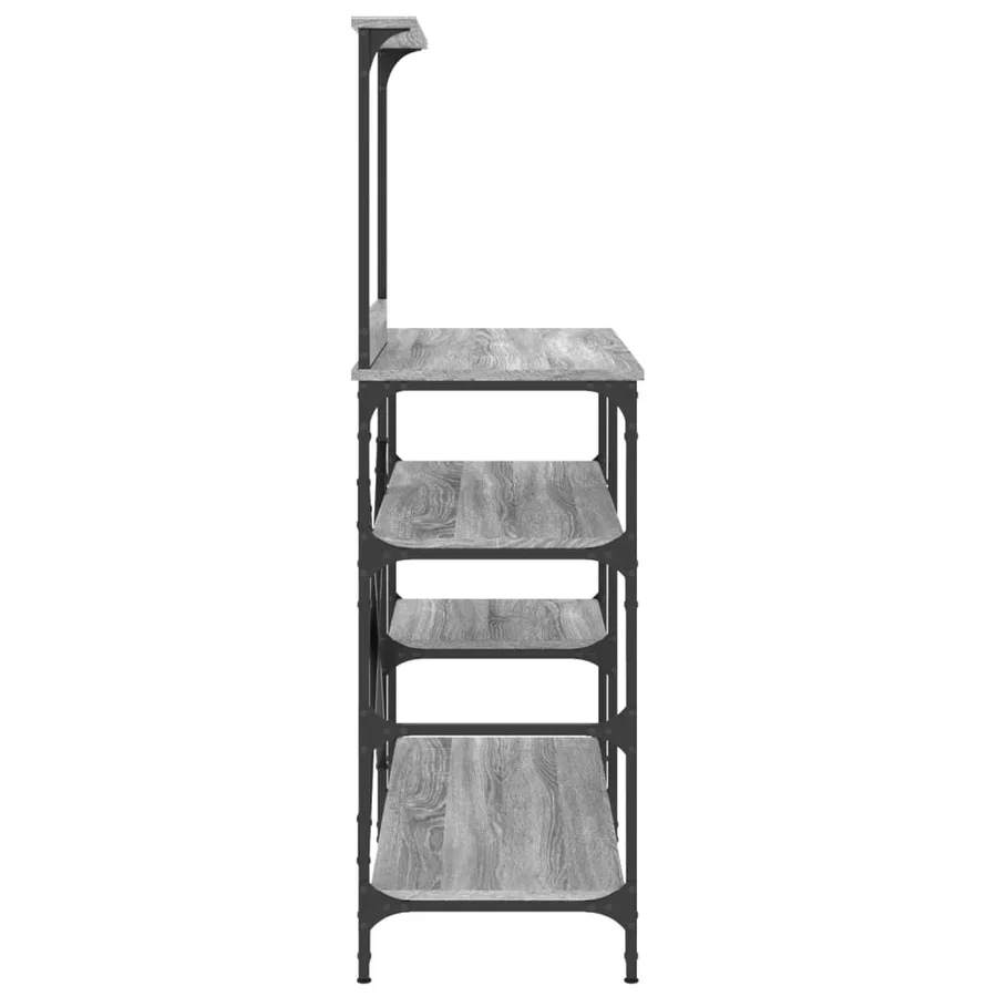 Support de boulanger sonoma gris 90x40x132 cm - 5