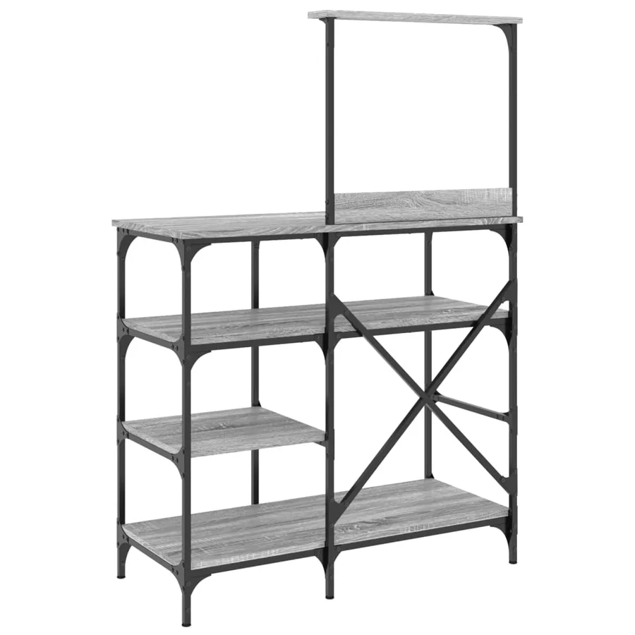 Support de boulanger sonoma gris 90x40x132 cm - 6