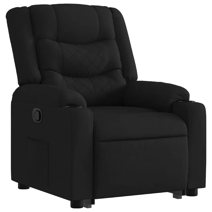 Fauteuil inclinable noir tissu - 4