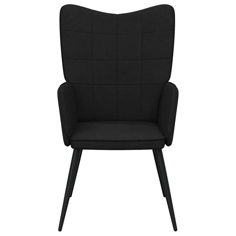 Chaise de relaxation Noir Tissu - 4