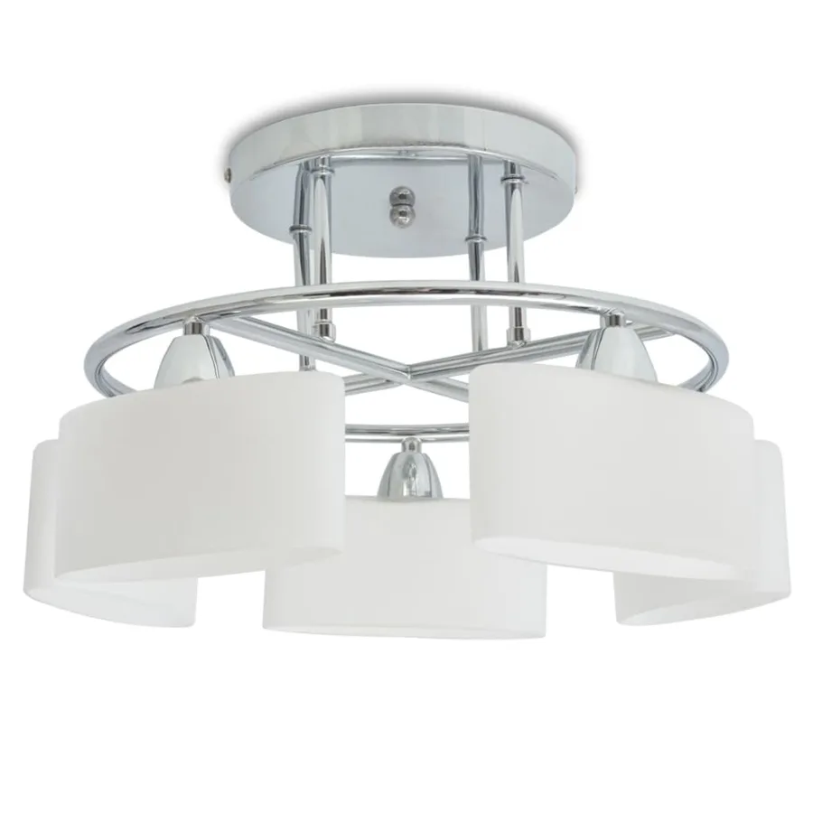 Plafonnier avec 5 globes ellipsoïdes pour ampoules E14 200 W - 2