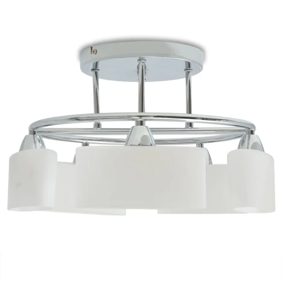 Plafonnier avec 5 globes ellipsoïdes pour ampoules E14 200 W - 3