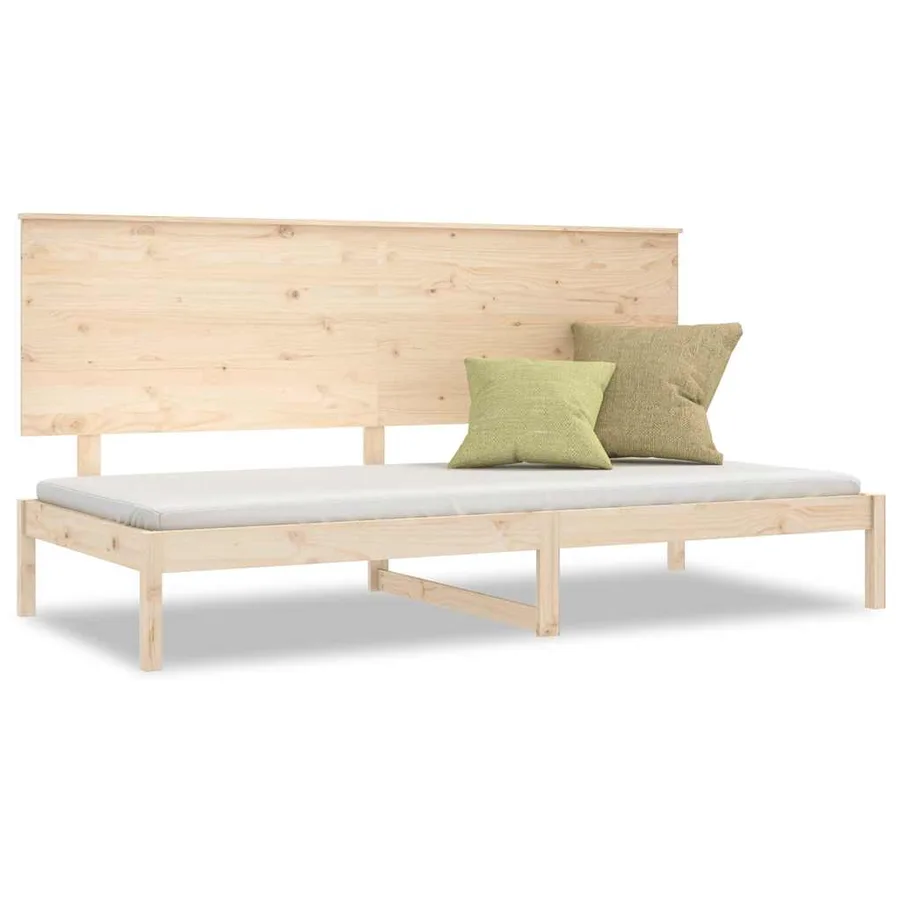 Lit de jour sans matelas 80x200 cm bois de pin massif - 2