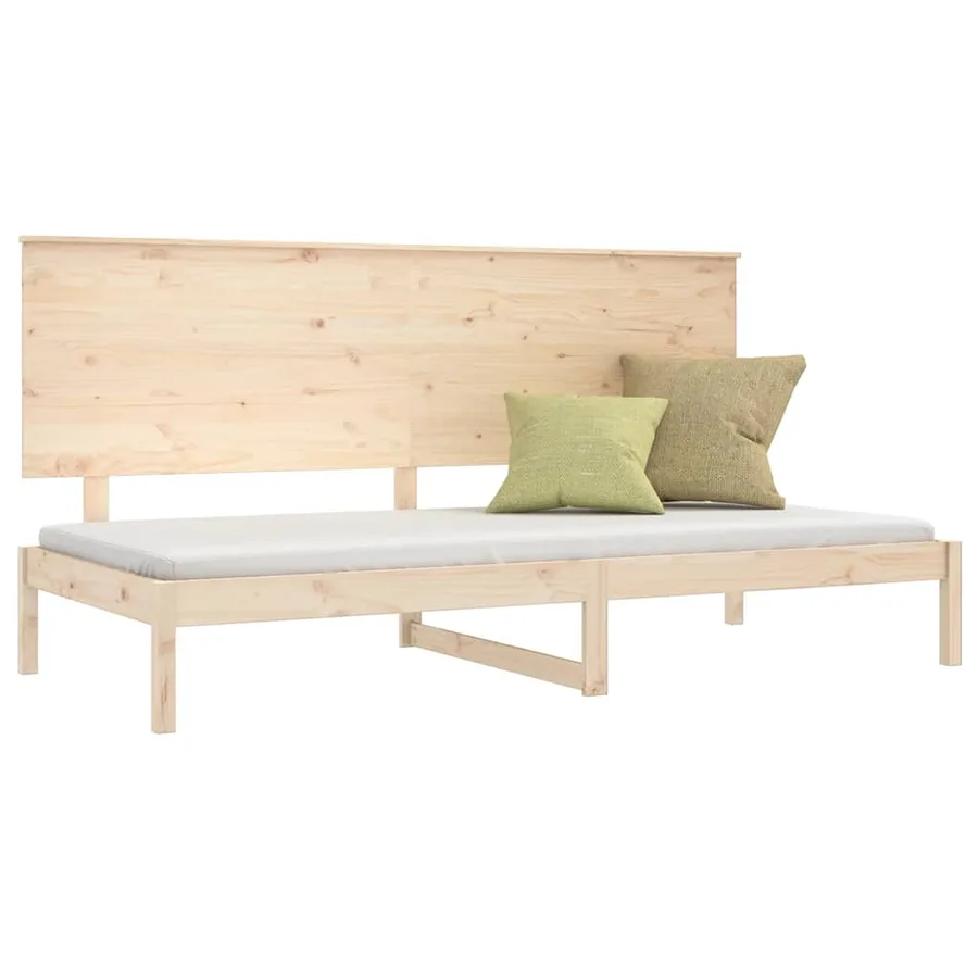 Lit de jour sans matelas 80x200 cm bois de pin massif - 3