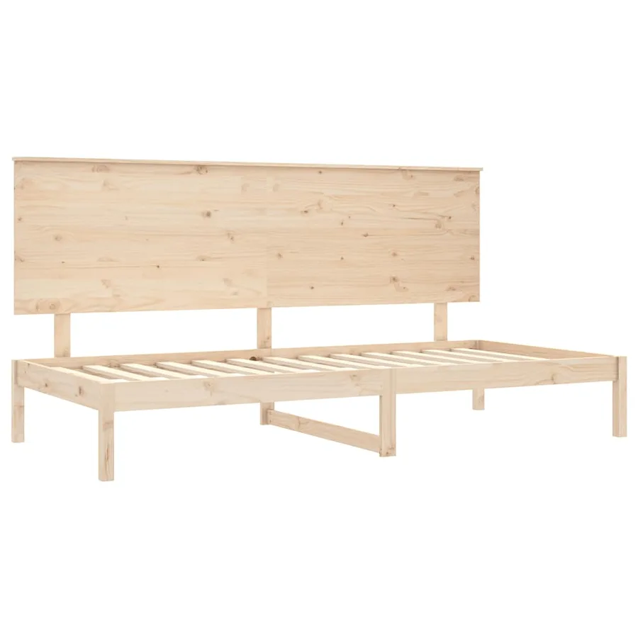 Lit de jour sans matelas 80x200 cm bois de pin massif - 4