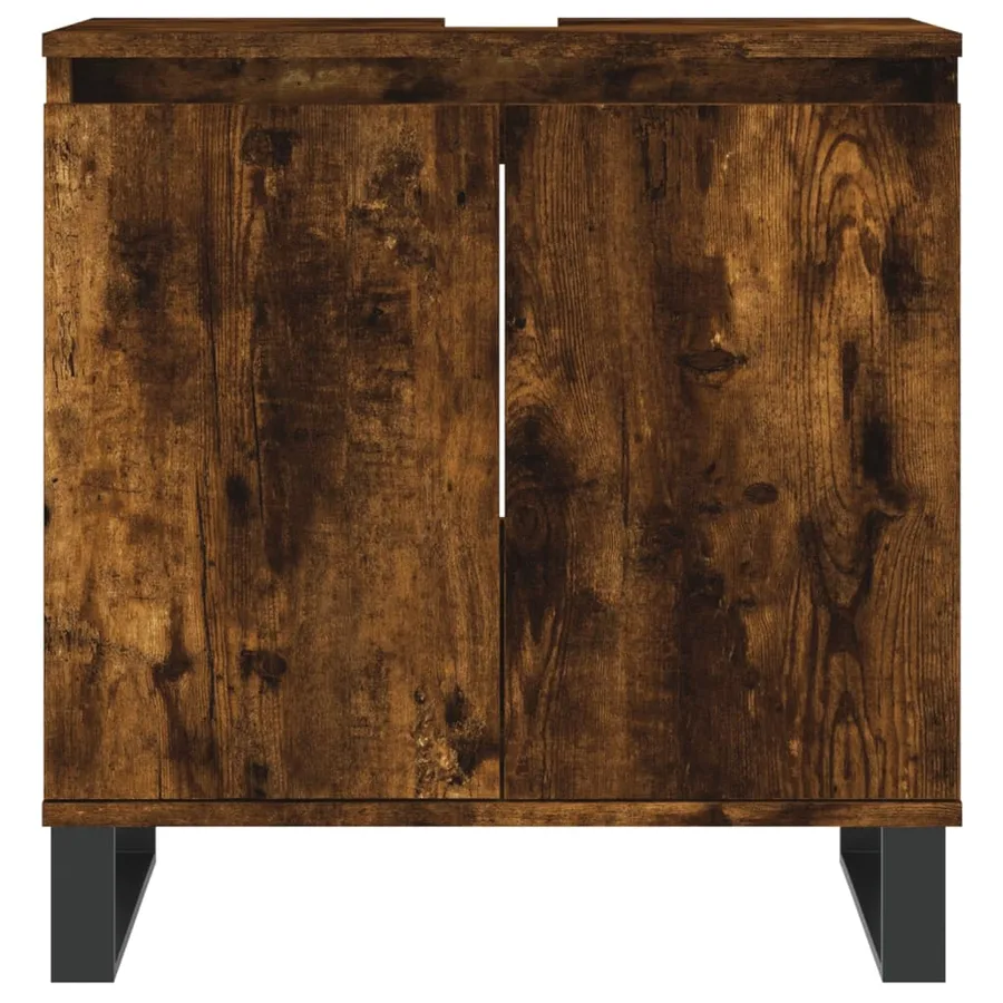 Ensemble d'armoires de salle de bain 3 pcs chêne fumé - 6