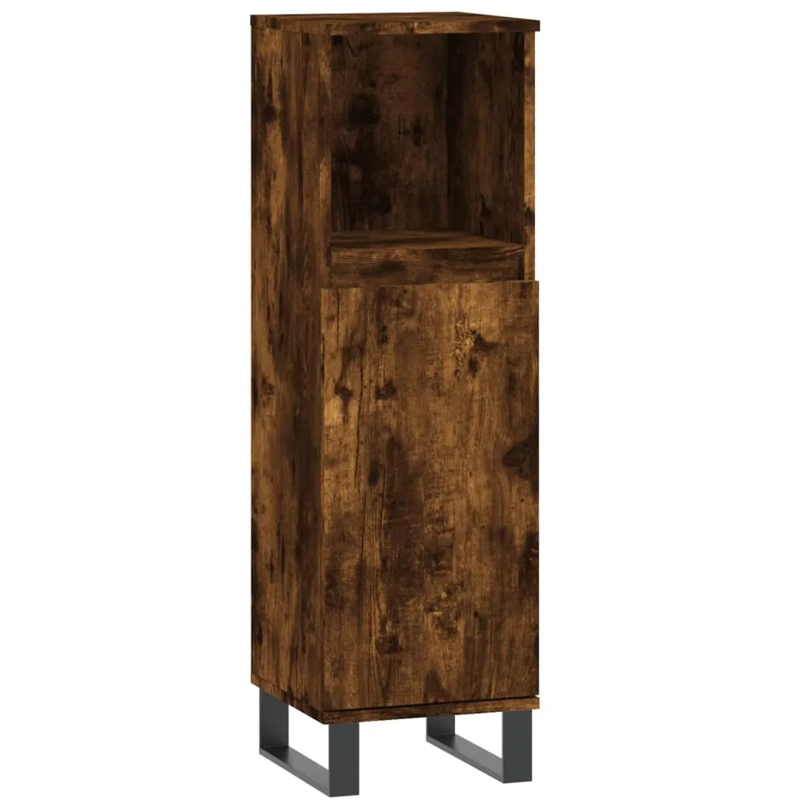 Ensemble d'armoires de salle de bain 3 pcs chêne fumé - 7