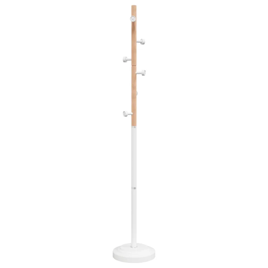 Porte-manteau blanc 177 cm fer enduit de poudre - 2