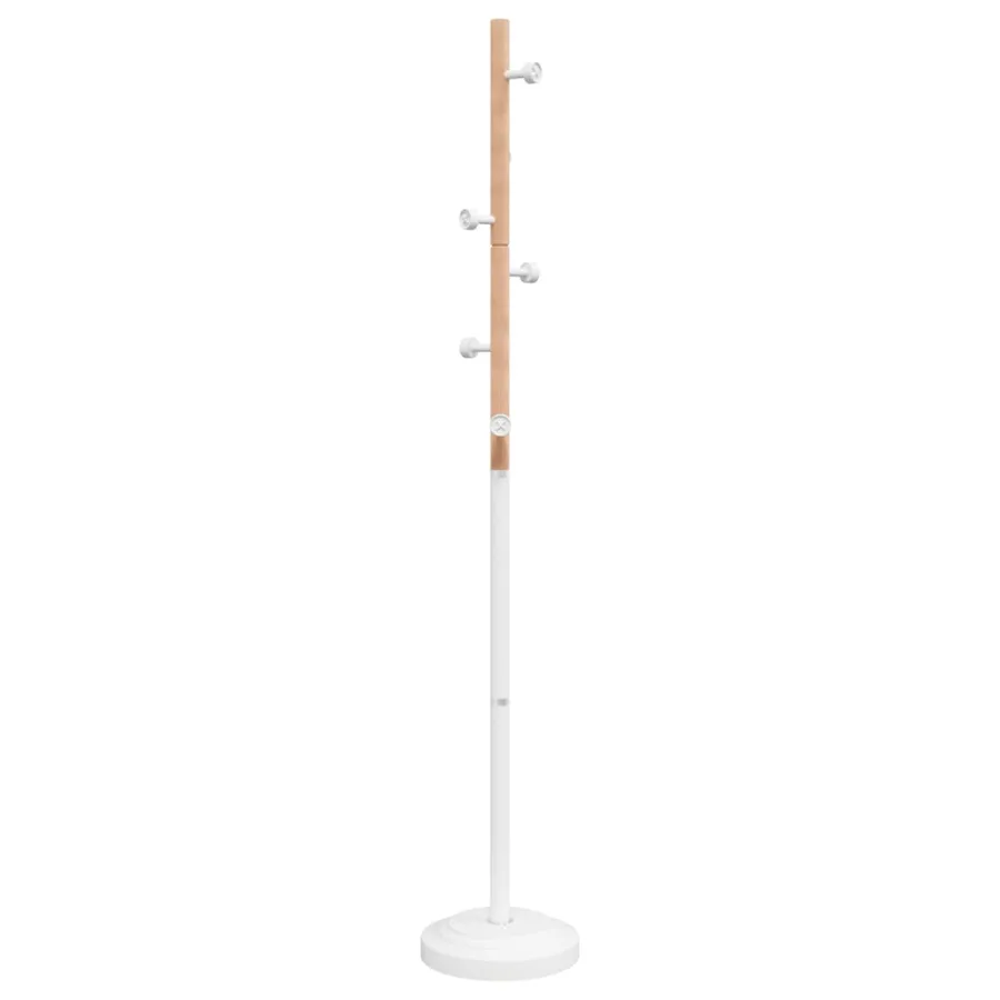 Porte-manteau blanc 177 cm fer enduit de poudre - 5