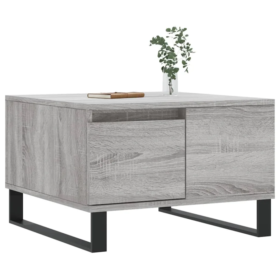 Table basse sonoma gris 55x55x36,5 cm bois d'ingénierie - 3