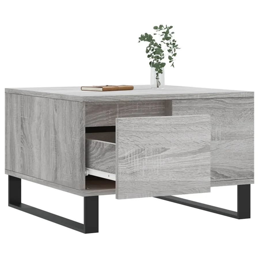 Table basse sonoma gris 55x55x36,5 cm bois d'ingénierie - 4