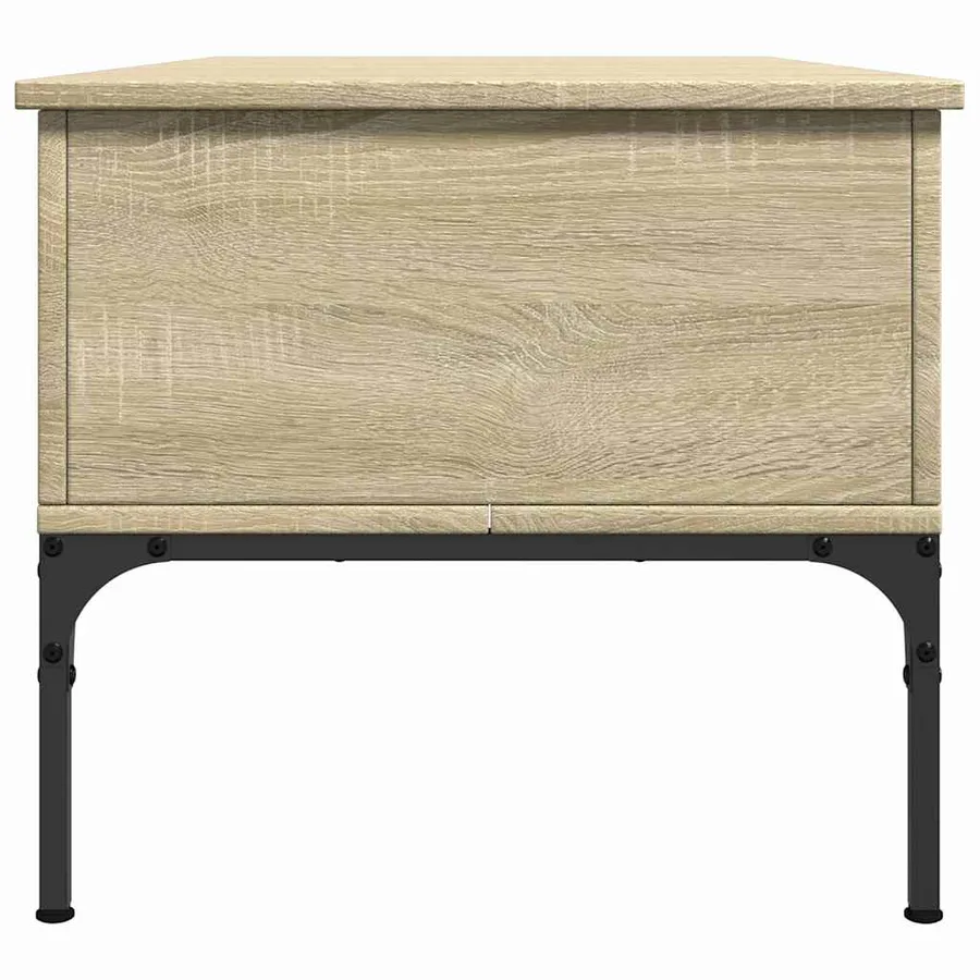 Table basse chêne sonoma 100x50x45cm bois d'ingénierie et métal - 6