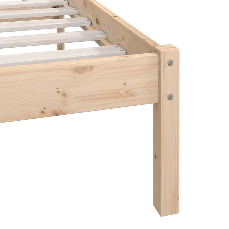Cadre de lit sans matelas bois massif 200x200 cm - 7