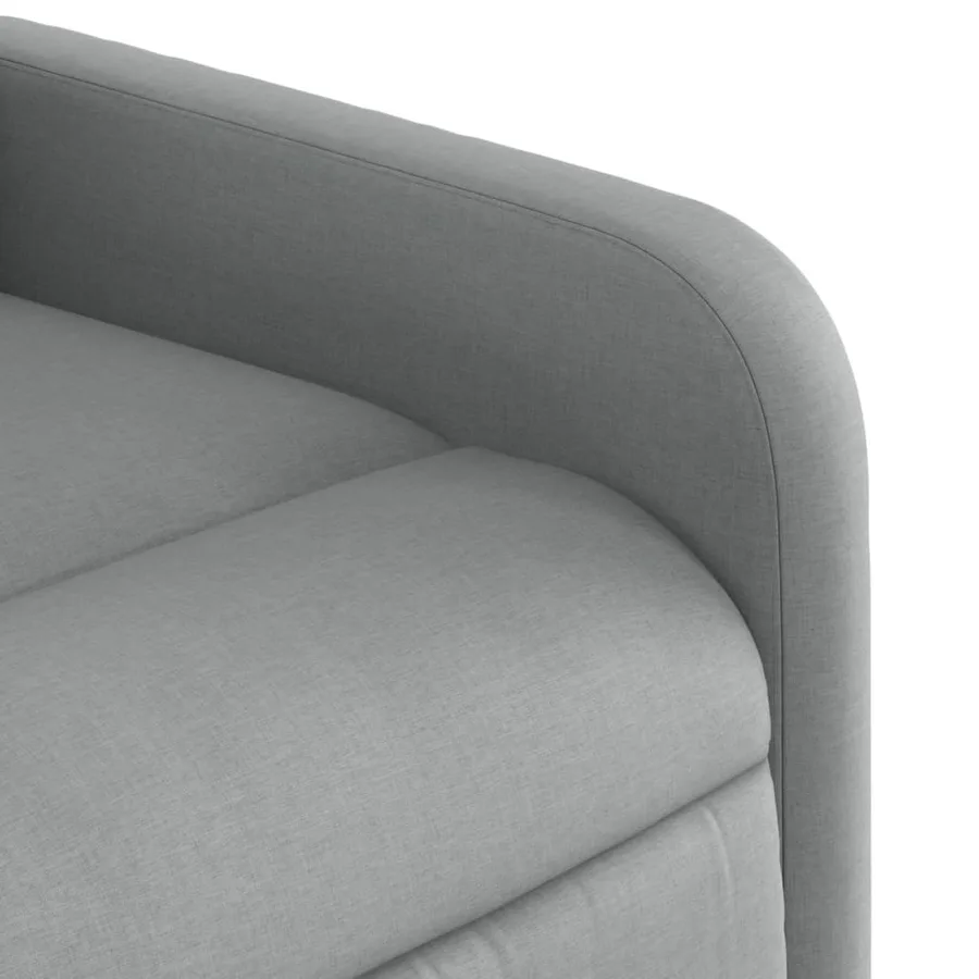 Fauteuil de massage inclinable Gris clair Tissu - 11