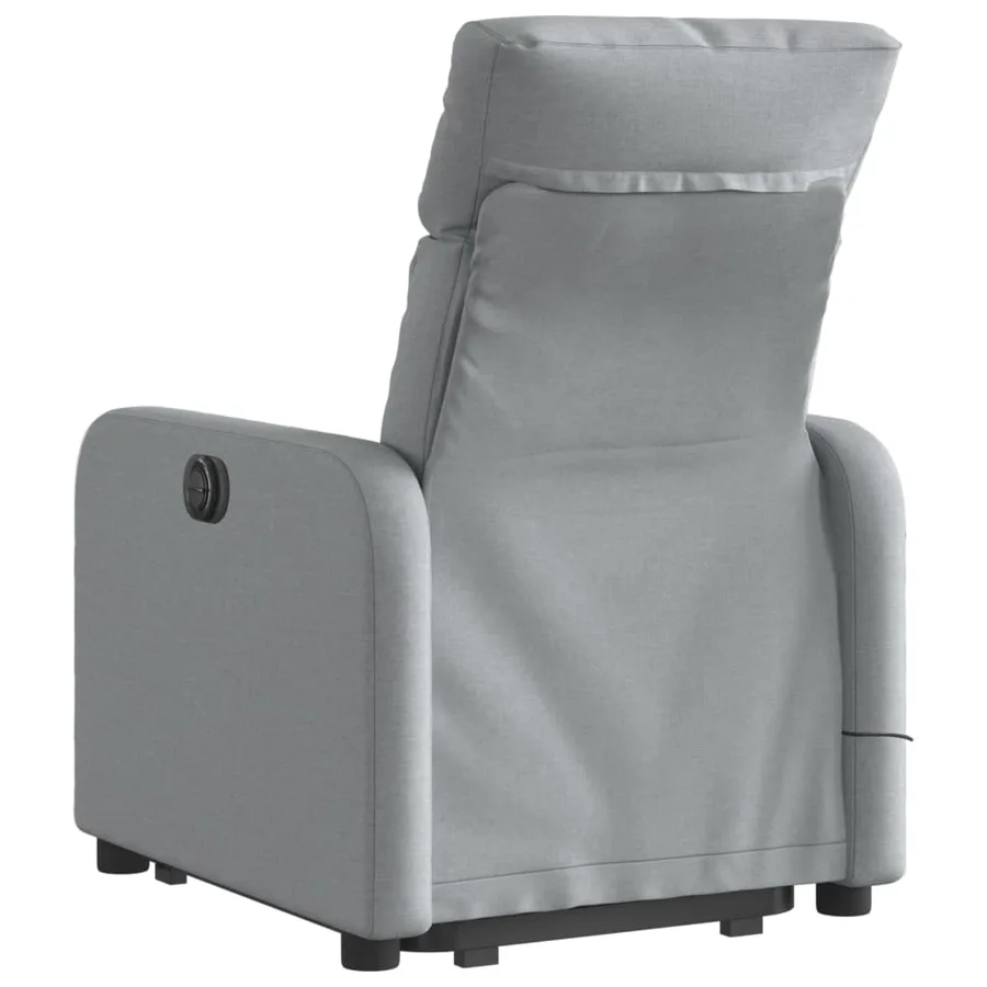 Fauteuil de massage inclinable Gris clair Tissu - 5