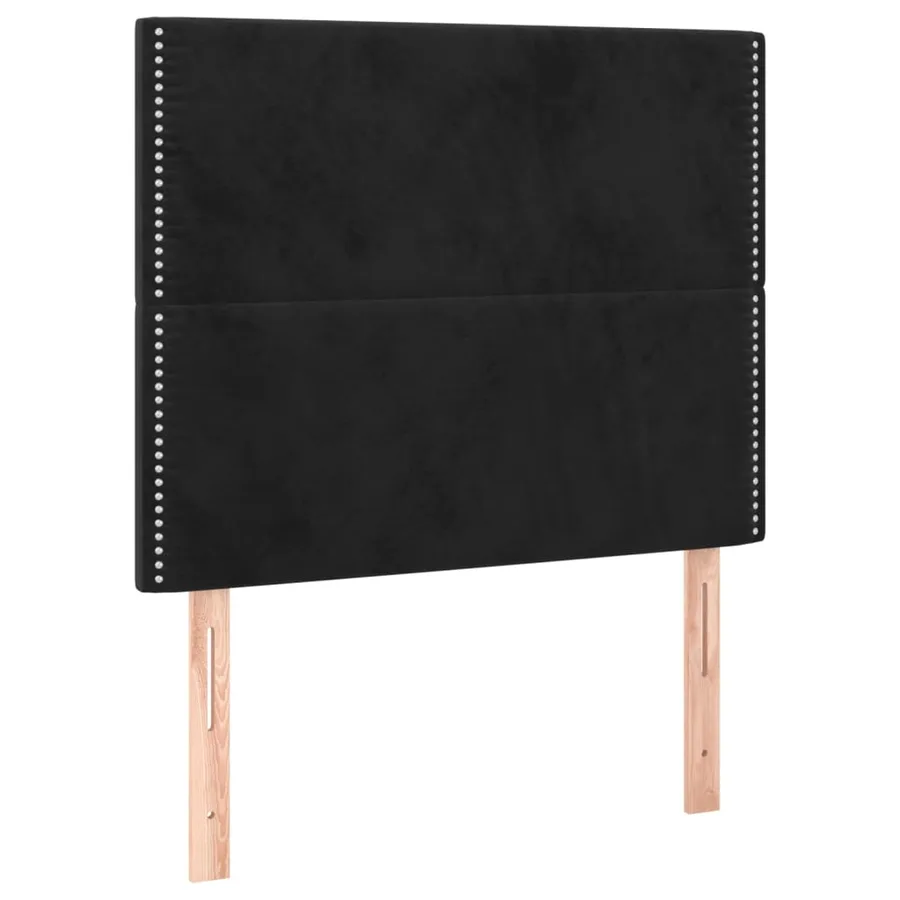 Tête de lit Noir 100x5x118/128 cm Velours - 2