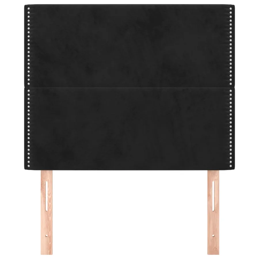 Tête de lit Noir 100x5x118/128 cm Velours - 3