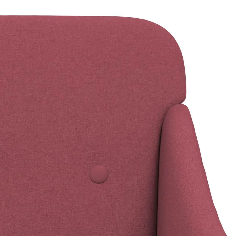Fauteuil Rouge bordeaux 63x76x80 cm Tissu - 6