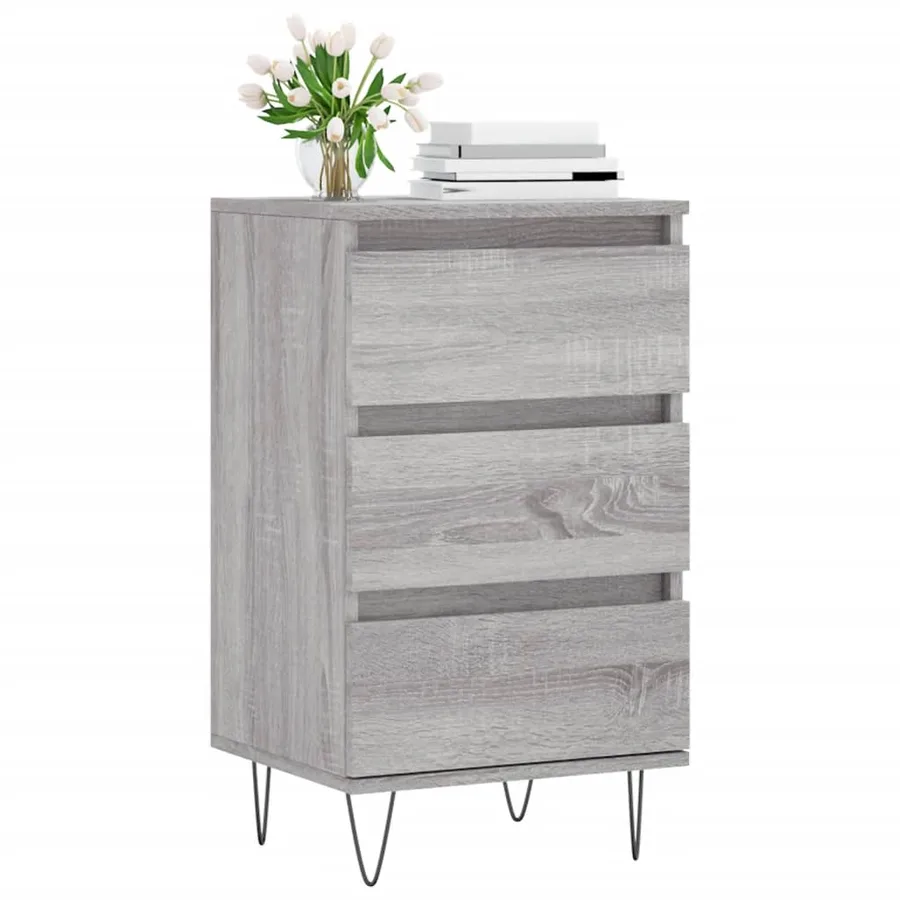 Buffet sonoma gris 40x35x70 cm bois d'ingénierie - 3