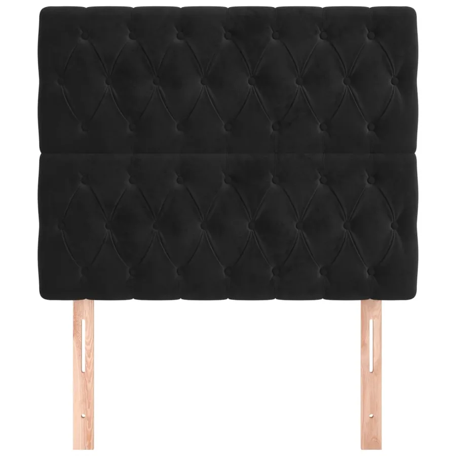 Tête de lit Noir 90x7x118/128 cm Velours - 3