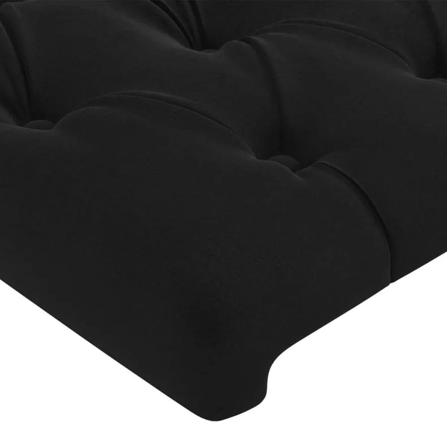 Tête de lit Noir 90x7x118/128 cm Velours - 4