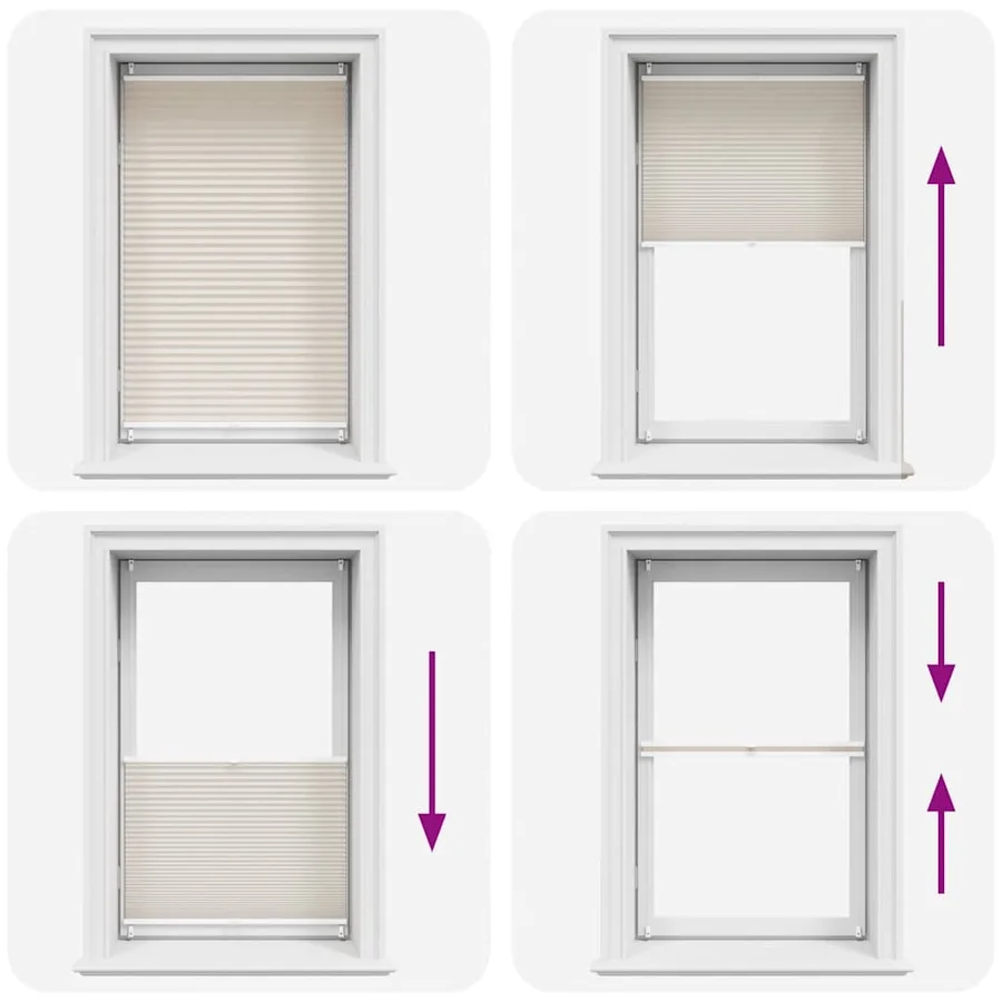 Store plissé 80x125 cm Crème - 6