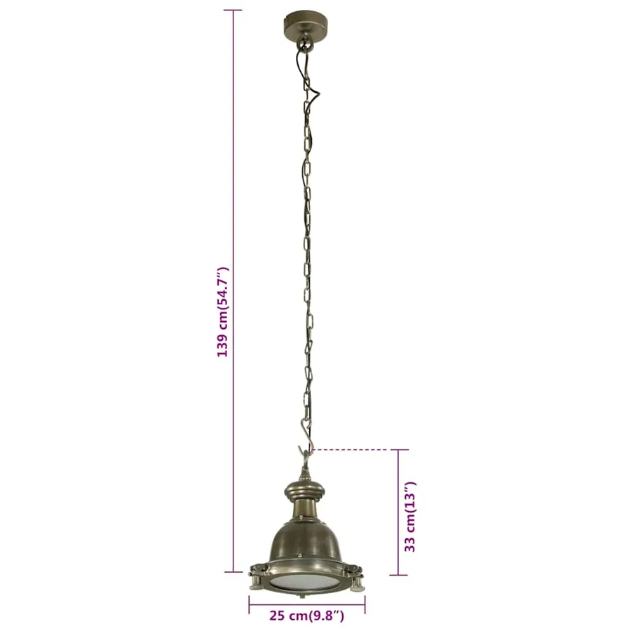 Lampe suspendue 25x25x139 cm aluminium - 8