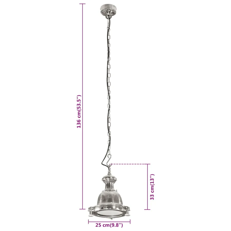 Lampe suspendue 25x25x136 cm aluminium - 9