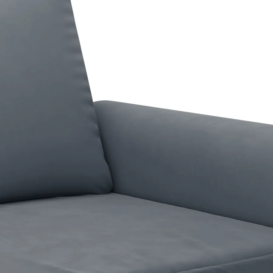 Ensemble de canapés 3 pcs avec coussins gris foncé velours - 7