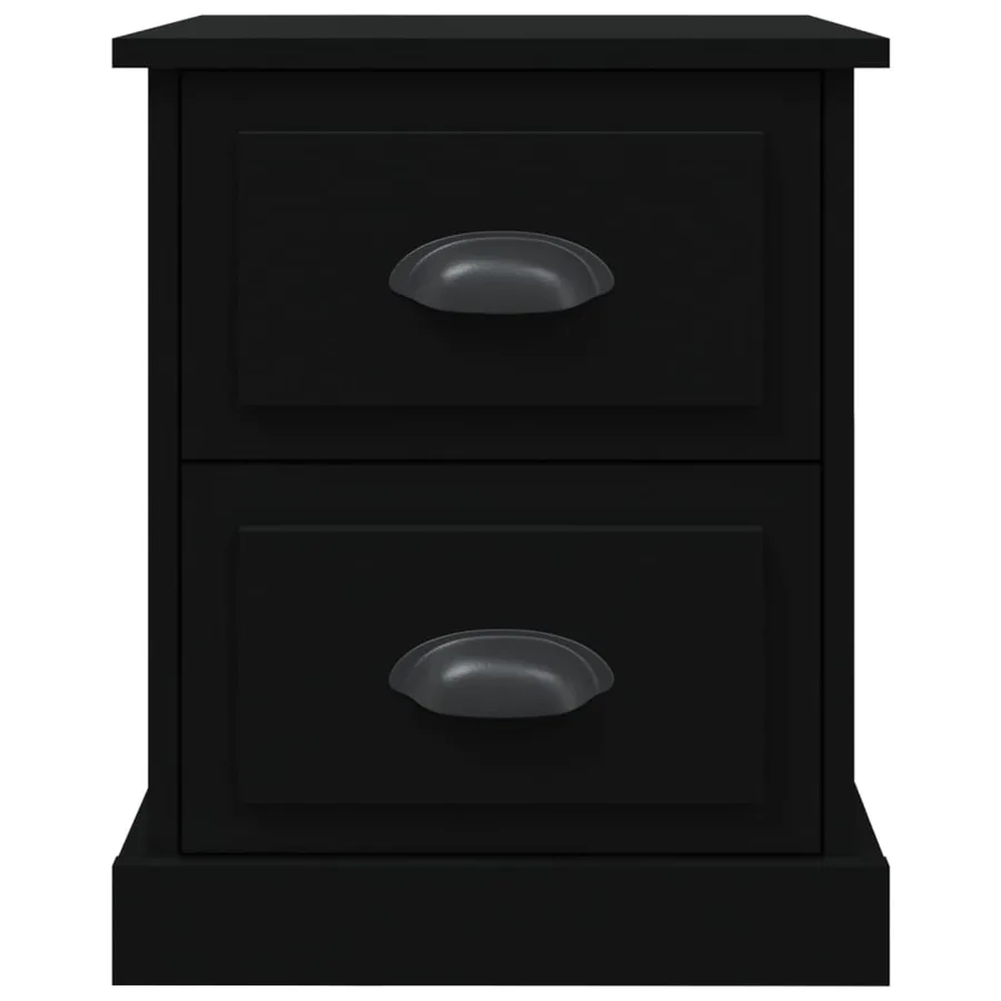 Table de chevet noir 39x39x47,5 cm bois d’ingénierie - 7