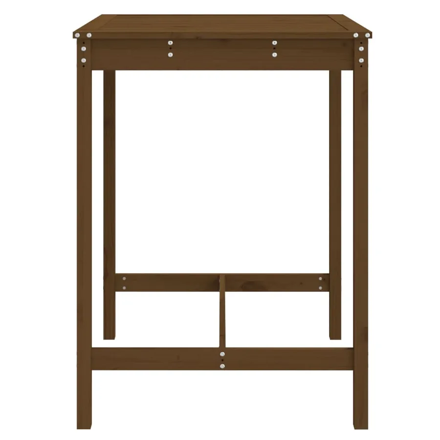 Table de jardin marron miel 82,5x82,5x110 cm bois massif de pin - 5