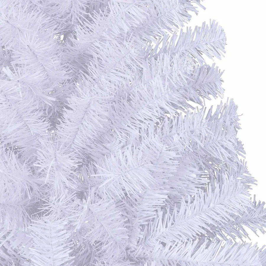 Sapin de Noël artificiel moitié avec support blanc 210 cm PVC - 7