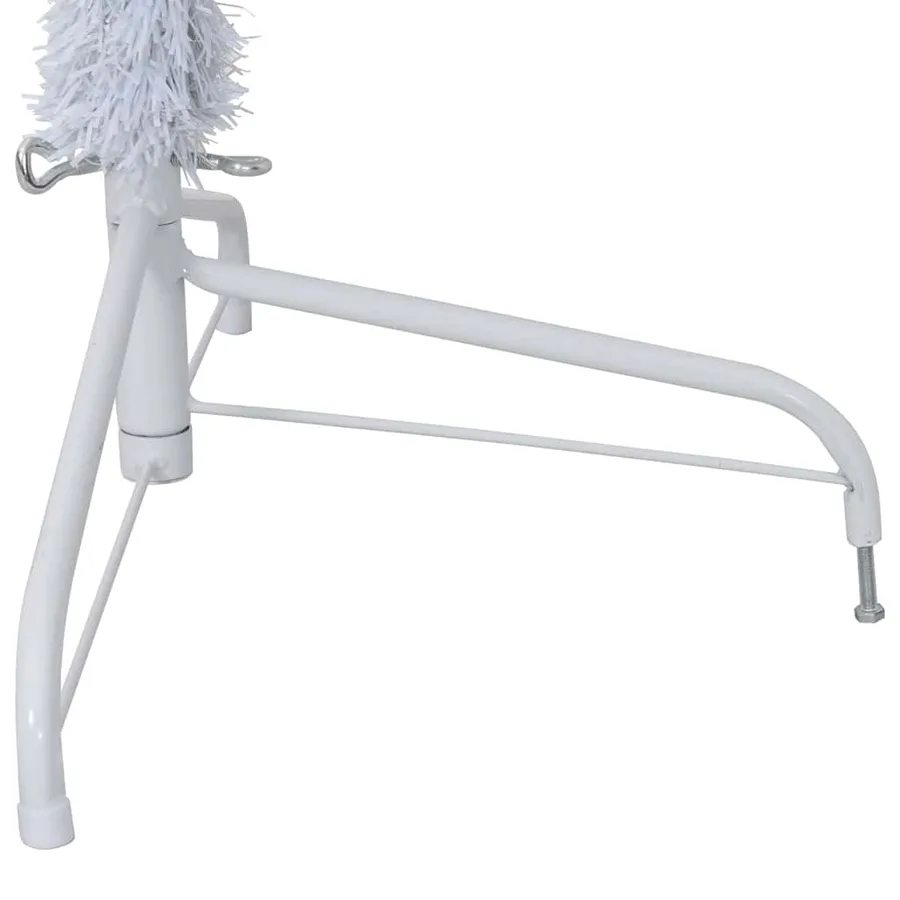 Sapin de Noël artificiel moitié avec support blanc 210 cm PVC - 8