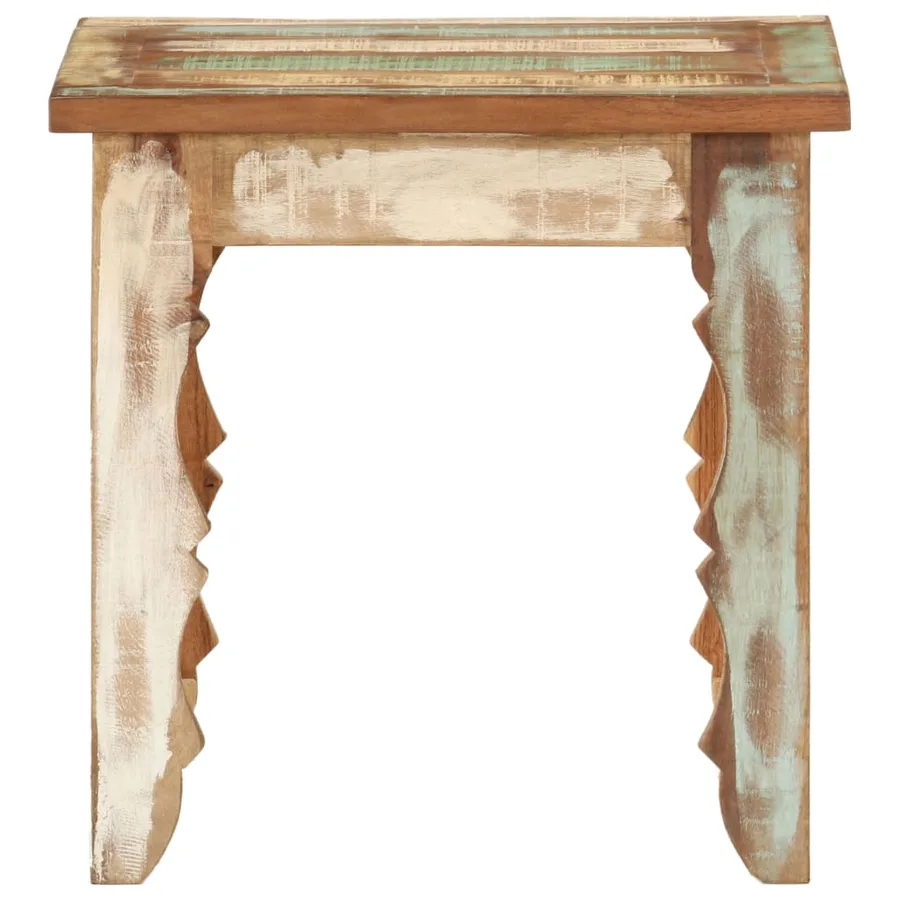 Table basse 40x40x40 cm Bois de récupération solide - 2