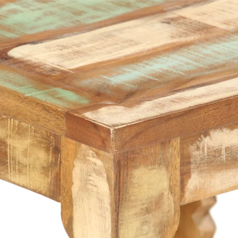 Table basse 40x40x40 cm Bois de récupération solide - 3
