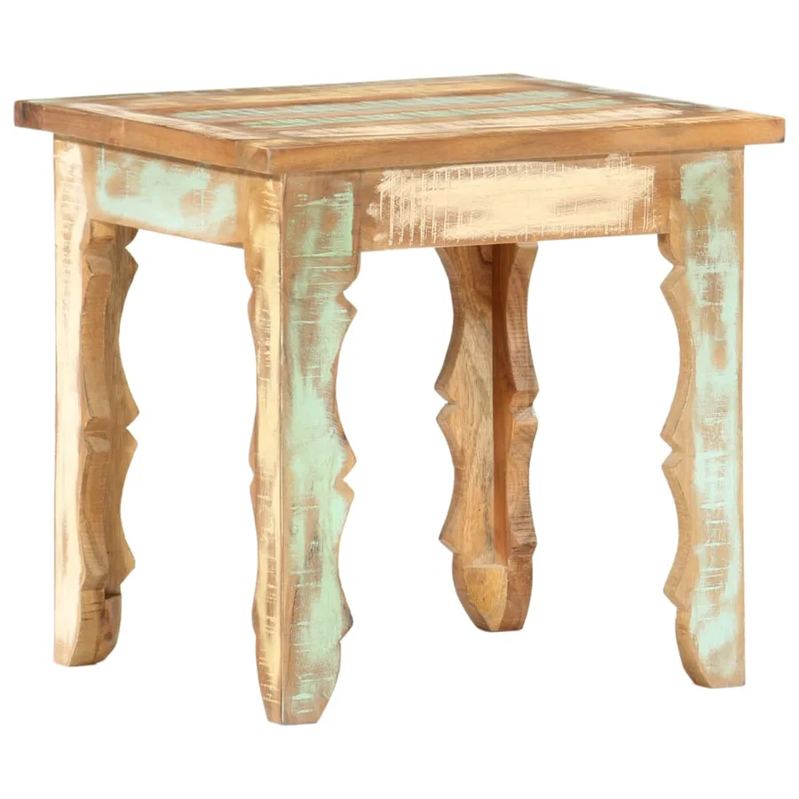 Table basse 40x40x40 cm Bois de récupération solide - 6