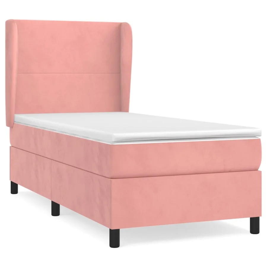 Sommier à lattes de lit et matelas Rose 80x200 cm Velours - 2
