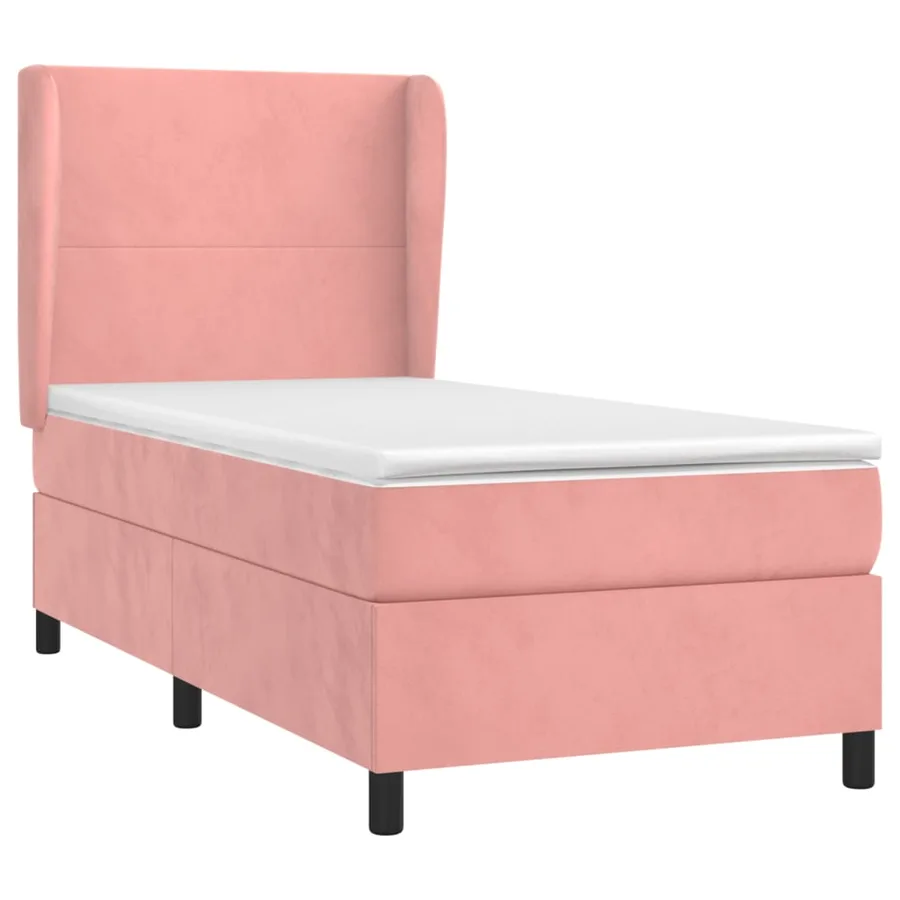 Sommier à lattes de lit et matelas Rose 80x200 cm Velours - 3