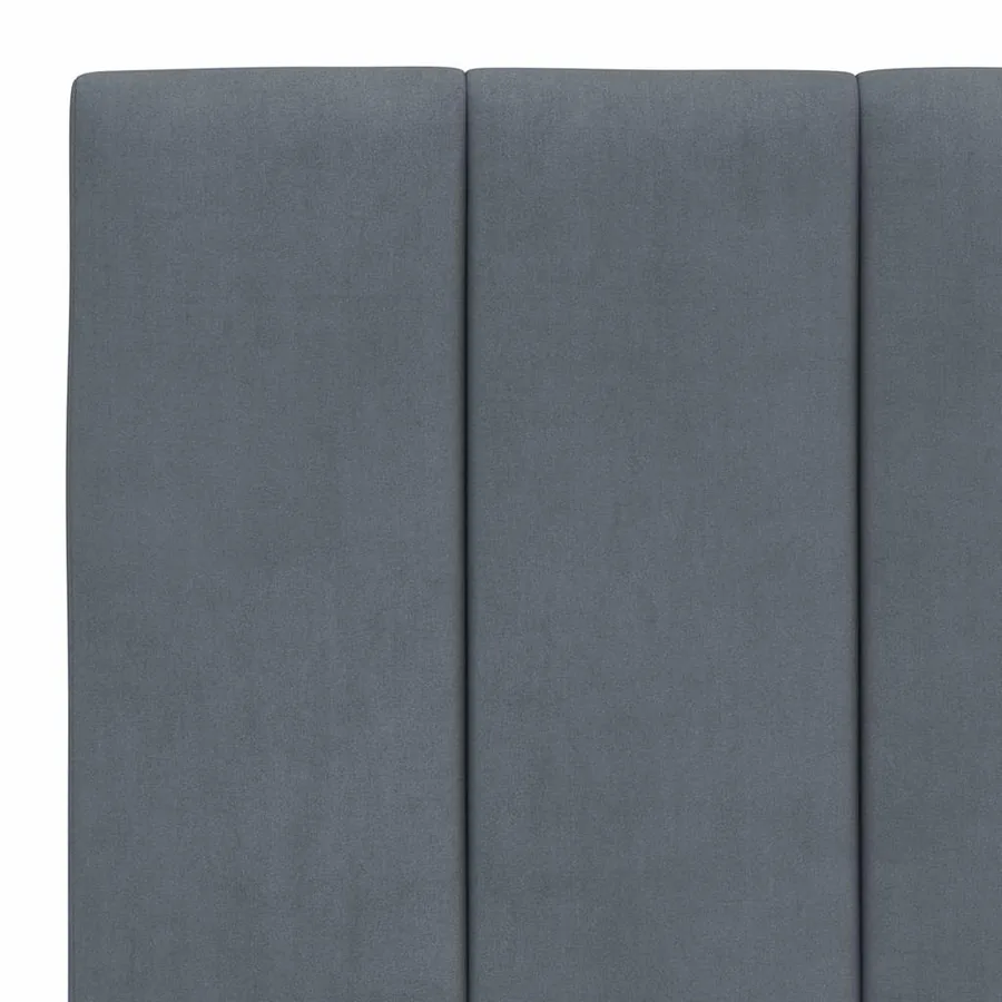 Coussin de tête de lit Hanko gris foncé 90 cm velours - 8