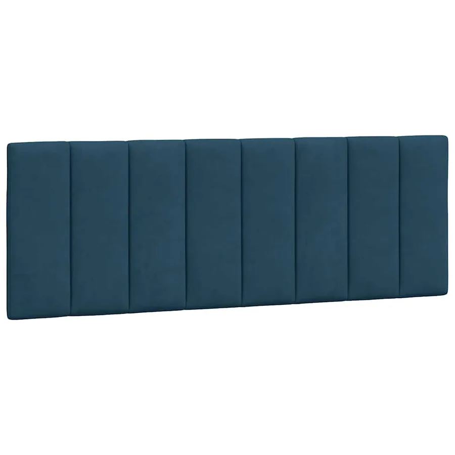 Coussin de tête de lit Hanko bleu 140 cm velours - 2