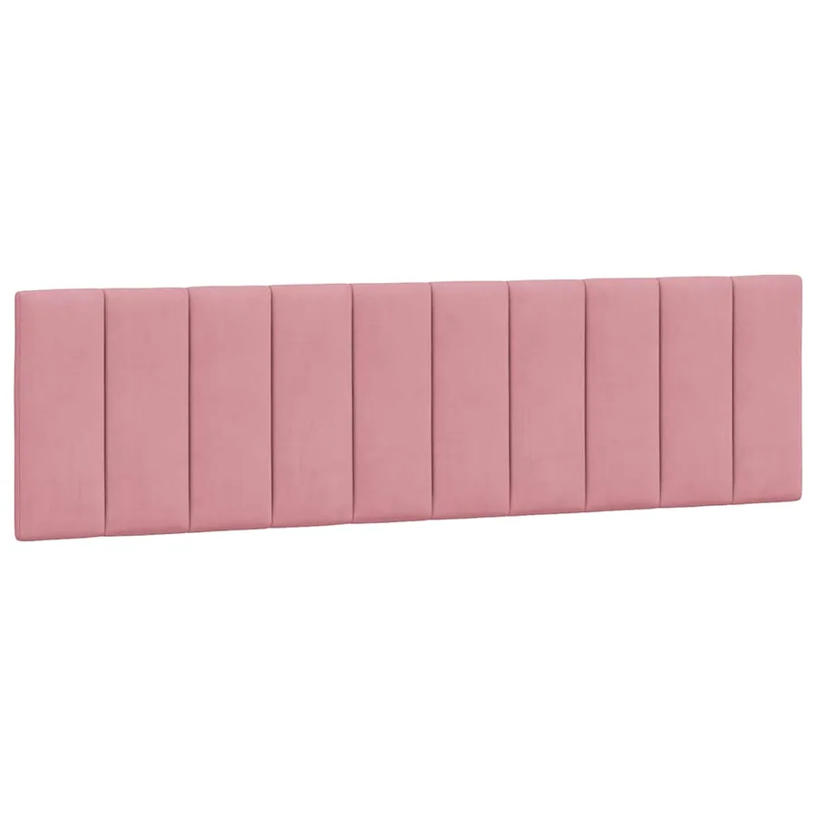 Coussin de tête de lit Hanko rose 180 cm velours - 2