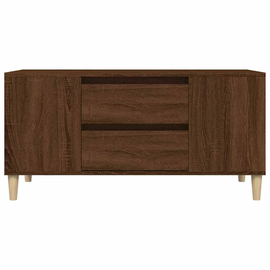 Meuble TV Chêne marron 102x44,5x50 cm Bois d'ingénierie - 7